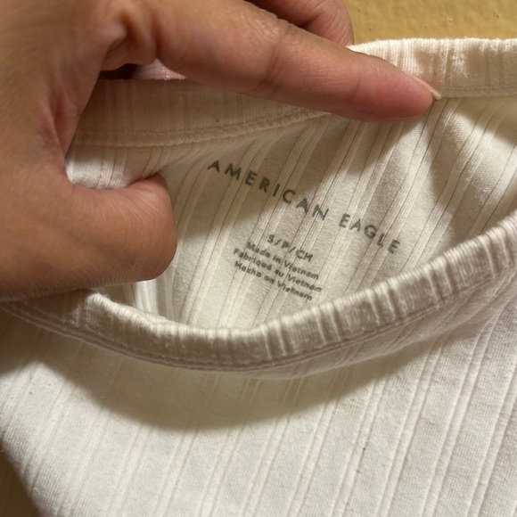 American Eagle White One-Shoulder Top - Picture 2 of 2